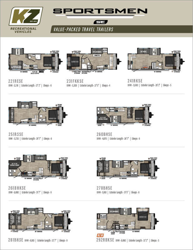 Sportsmen SE Value Packed Travel Trailers Brochure