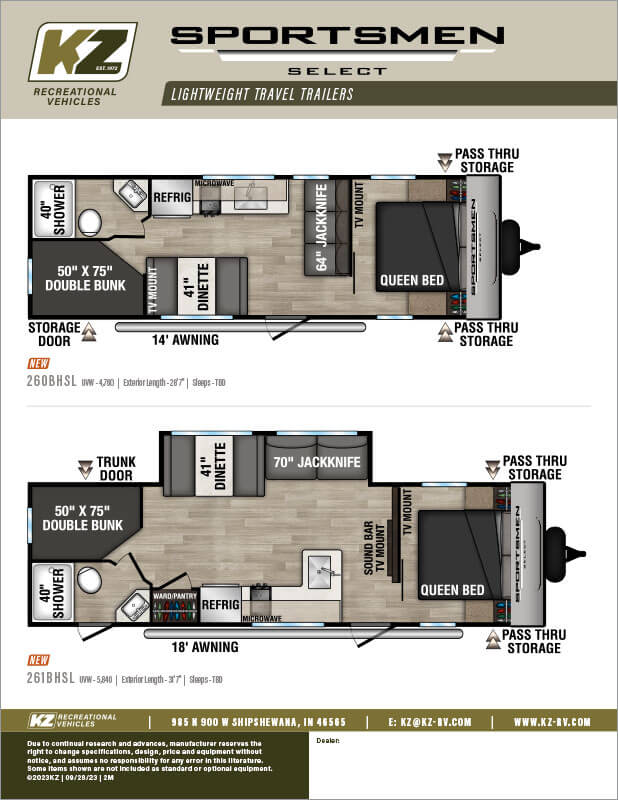 Sportsmen Select Value Packed Travel Trailers Brochure